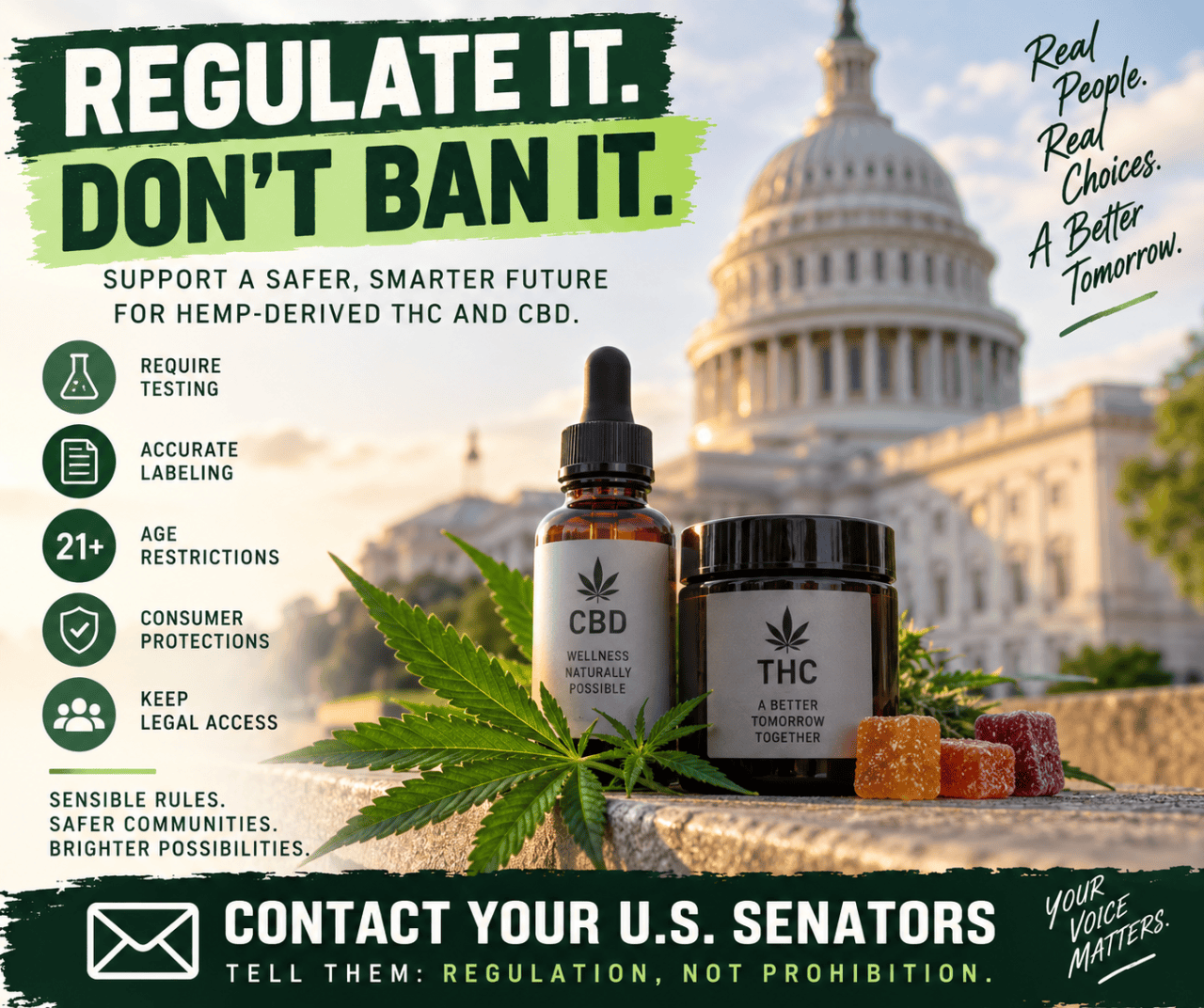 Regulate It, Don’t Ban It: Why Hemp-Derived THC and CBD Need Reasonable&nbsp;Rules